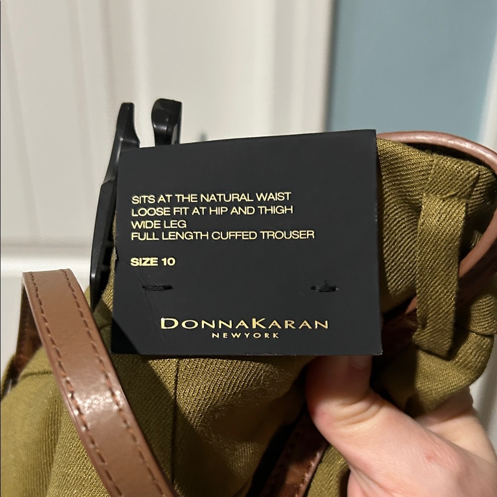 Donna Karan Olive Wide Leg Pants - Picture 6 of 6